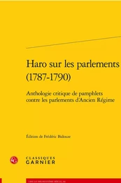 Haro sur les parlements (1787-1790)