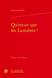 Qu'est-ce que les Lumières ?