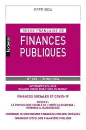 Revue française des Finances Publiques n°165-2024