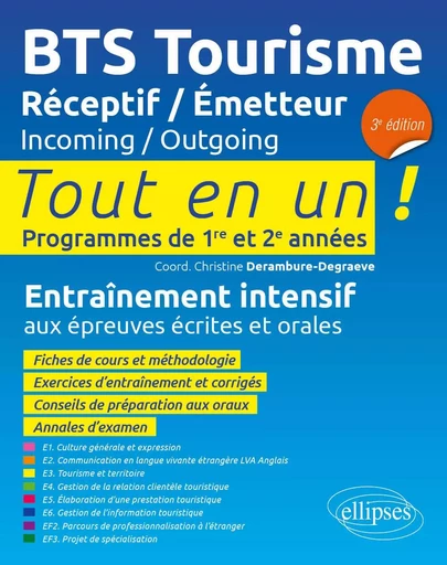 BTS Tourisme. Réceptif / Émetteur. Incoming / Outgoing - Christine Derambure-Degraeve, Emmanuel Bonsang, Florence Briere-Cuzin, Nathalie Chevillon, Catherine Colombi, Adine De Gantho-Didierlaurent, Catherine Francillette, Sylvie Jouffrey, Bernard Panza, Corinne Ruault, Nicolas Vermeersch - EDITION MARKETING