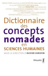 Sciences humaines Dictionnaire des concepts nomades