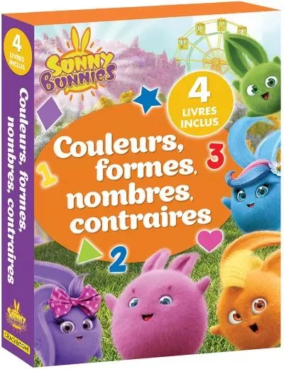 Coffret Sunny Bunnies - 4 livres : Couleurs, formes, nombres, contraires - Marine Guion - Groupe ADP