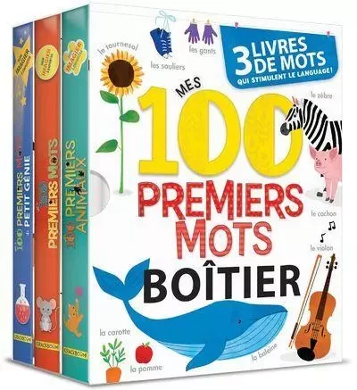 Boitier - Mes 100 premiers mots - 3 livres de mots - Anne Paradis - Groupe ADP