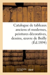 Catalogue de tableaux anciens et modernes, peintures décoratives, dessins, oeuvre de Boilly