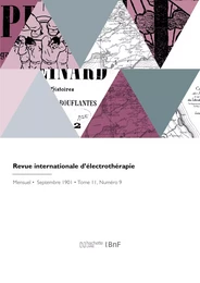 Revue internationale d'électrothérapie