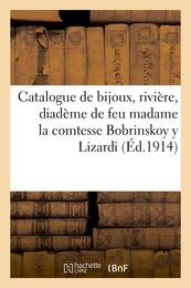 Catalogue des beaux bijoux, rivière de 34 brillants, diadème en brillants, collier en brillants