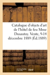 Catalogue du mobilier des objets d'art et de curiosité, bijoux, argenterie, dentelles, éventails