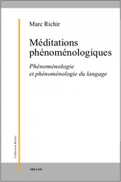 MEDITATIONS PHENOMENOLOGIQUES