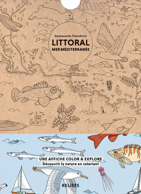 Affiche à colorier – Littoral mer Méditerranée -  - RELIEFS