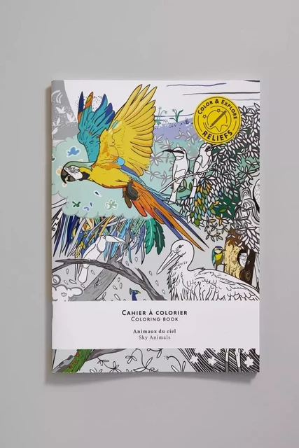 Cahier à colorier  – Animaux du ciel -  Collectif - RELIEFS