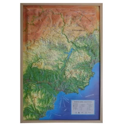 CARTE EN RELIEF DU MASSIF DE L'ESTEREL - PAYS DE FAYENCE