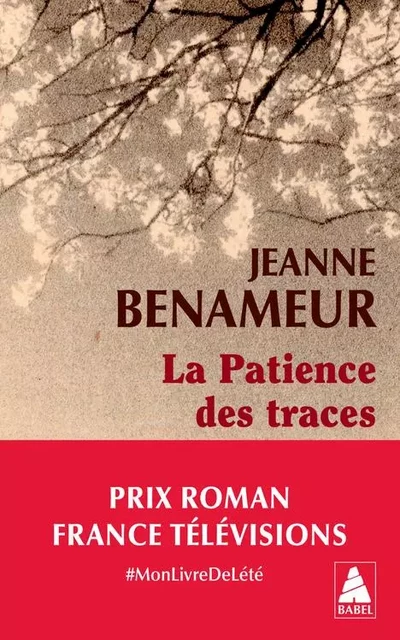 La Patience des traces - Jeanne Benameur - ACTES SUD