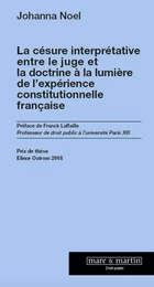 La césure interprétative entre le juge et la doctrine à  la lumière de l'expérience constitutionnelle française