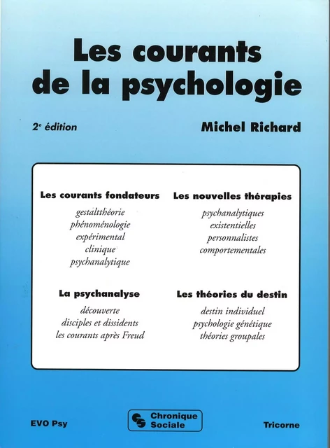 Les courants de la psychologie -  - Editions du Tricorne