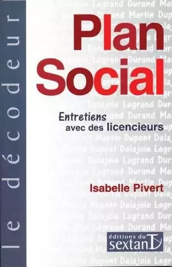 Plan social - entretiens avec des licencieurs -  ISABELLE PIVERT - SEXTANT