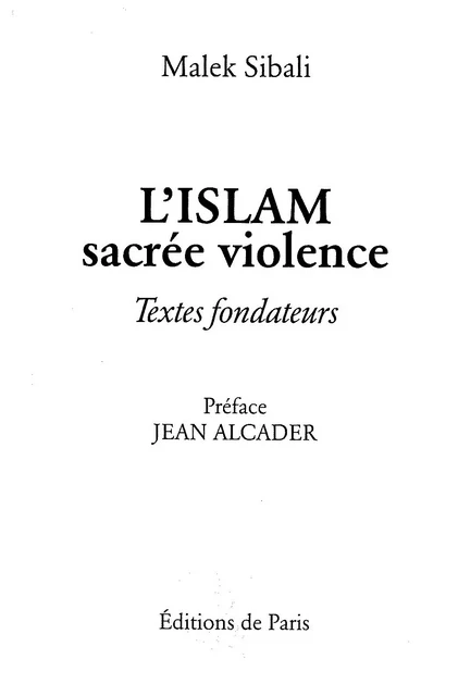 L'islam sacrée violence -  COLLECTIF GRF - DE PARIS