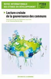 Lectures croisées de la gouvernance des communs - N°233 2018-1