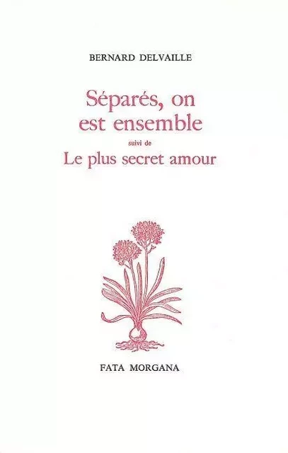 Séparés on est ensemble - Bernard Delvaille - Fata Morgana