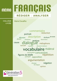 Mémo français rédiger-analyser (collège/lycée)