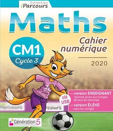 Cahier numérique iParcours maths CM1 (clé USB) 2020