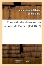 Manifeste des dieux sur les affaires de France : apparition de S. A. R. la feue Mme la duchesse