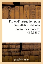 Projet d'instruction pour l'installation d'écoles enfantines modèles