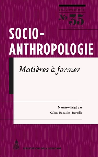 Matières à former - Céline Rosselin-Bareille - ED SORBONNE