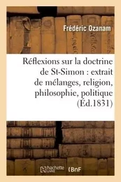 Réflexions sur la doctrine de Saint-Simon