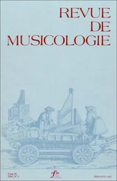 Revue de musicologie tome 90, n° 1 (2004)