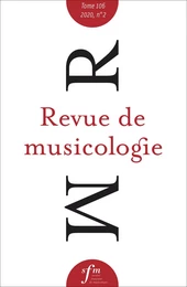 Revue de musicologie, t. 106/2 (2020)