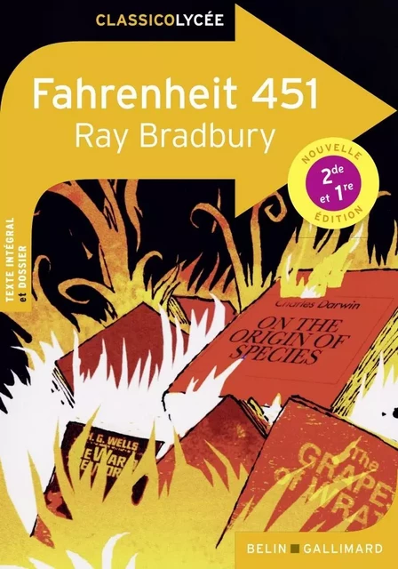 Fahrenheit 451 - Ray Bradbury, Adrien Viallet, Laure Mangin - BELIN EDUCATION