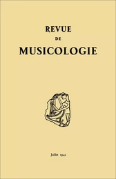 Revue de musicologie tome 24/2 (1942)