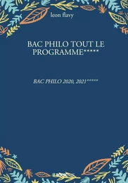 BAC PHILO TOUT LE PROGRAMME*****