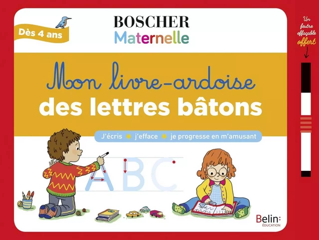 Mon livre-ardoise des lettres bâtons -  - BELIN EDUCATION