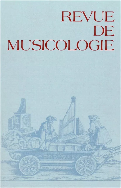 Revue de musicologie tiré-à-part du tome 79, 1993 -  Collectif - SFM