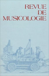 Revue de musicologie tiré-à-part du tome 79, 1993