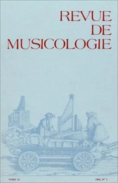 Revue de musicologie tome 82, n° 2 (1996)