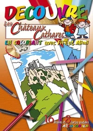 Découvre les Châteaux Cathares en coloriant avec Fifi et Mimi