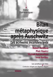 Bilan métaphysique après Auschwitz : les écrivains incandescents