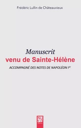 Manuscrit venu de Saint-Hélène