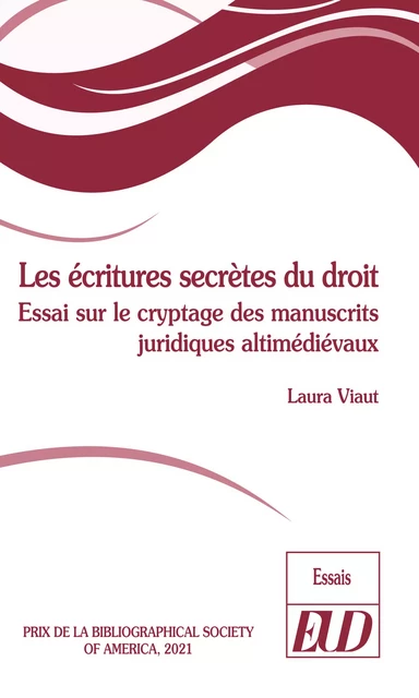 Les écritures secrètes du droit - Laura Viaut - PU DIJON