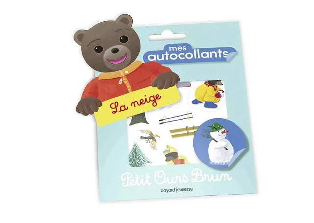 Mes autocollants Petit Ours Brun - La neige - Marie Aubinais - BAYARD JEUNESSE