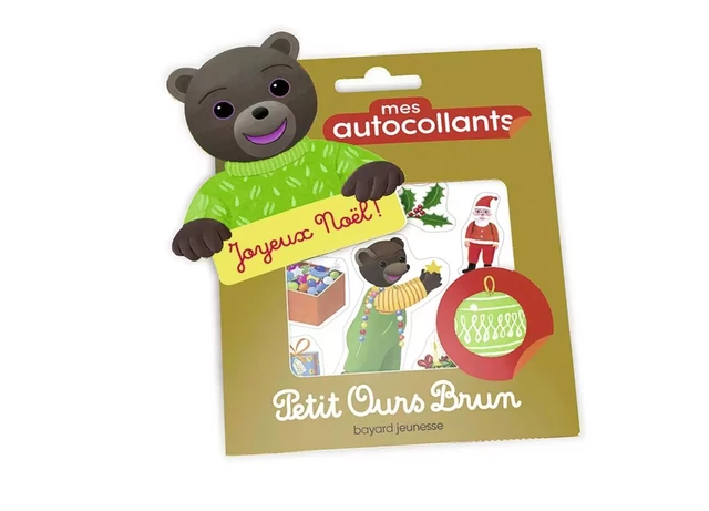 Mes autocollants Petit Ours Brun - Joyeux Noël ! - Marie Aubinais - BAYARD JEUNESSE