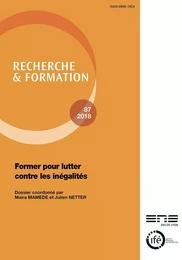 RECHERCHE ET FORMATION, N  87/2018. FORMER POUR LUTTER CONTRE LES INE GALITES