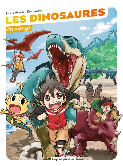 Les dinosaures en manga - Satomi Momota, Ken Tsuchiya - BAYARD JEUNESSE