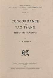 Concordance du Tao-Tsang