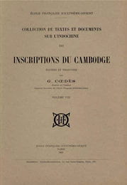 Inscriptions du Cambodge (Tome 8)