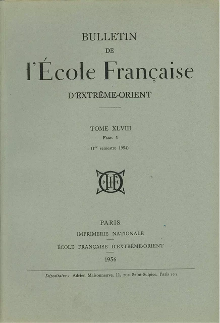 Bulletin de l'École française d'Extrême-Orient (1954) n° 48-1 -  Collectif - EFEO