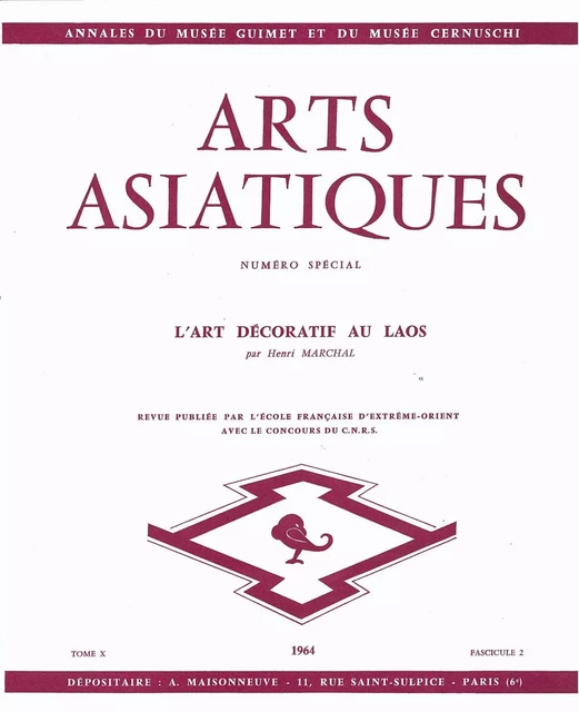 N° spécial : L'art décoratif au Laos - MARCHAL H. - EFEO