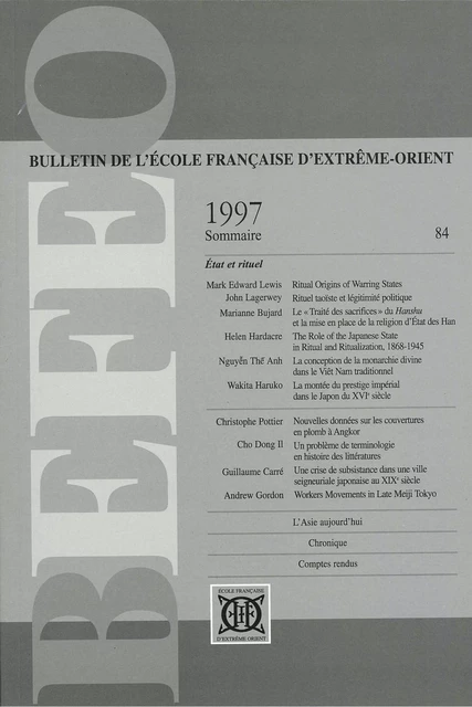 Bulletin EFEO 84 (1997) -  Collectif - EFEO